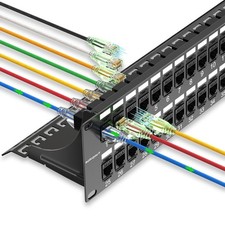 Patch Panel 48 Port Cat6 with Coupler Keystone, Cat6 Network Patch Panel 10G picture