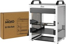 6U Network Rack, 10 inch Mini Server Rack with 2 Side Translucent Panels & 2 Top picture