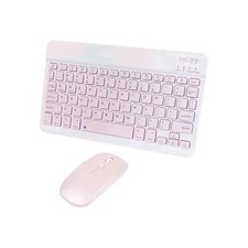 Bluetooth Wireless Mouse and Keyboard Combo Ultra Slim Small Pink picture
