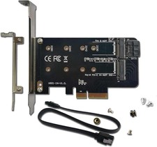 M.2 NVMe and SATA SSD PCIe Adapter - Supports Multiple Sizes - PCIe 4.0 X4 Card picture