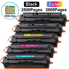 5 Pack CF500X Toner For HP 202X Color LaserJet Pro M281fdw M281cdw M254dn 202A picture