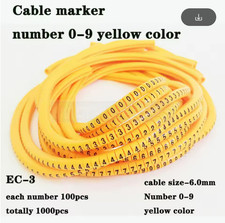 EC-0/EC-1 Cable Marker 0-9 PVC Wire Labels 1000pcs picture