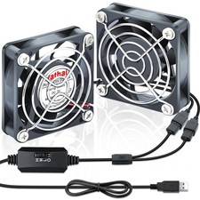 2Pack 60mm USB Brushless Computer Cooling Fan 5V with 3 Speed Control picture