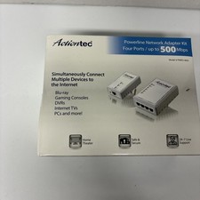 Actiontec PWR514K01 Powerline Network Adapter Kit 4-Port 500Mbps Open Box picture