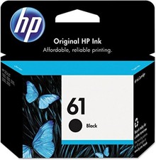 Genuine HP 61 Black Ink Cartridge ~170 pages CH561WN#140 Original Exp - 10/26 picture