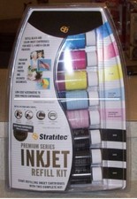 Stratitec Premium Series Inkjet Printer Ink Refill 8 Bottles NEW*FREE SHIP picture