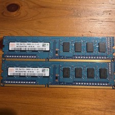 Hynix 4GB 2x2GB PC3-10600U DDR3 Desktop Memory RAM HMT325U6CFR8C-H9 picture
