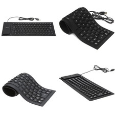 85Key Flexible Silicone Keyboard Waterproof & Dustproof Foldable USB Wired picture