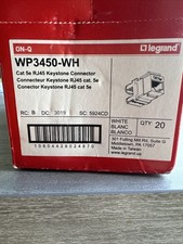 Legrand WP3450-WH Cat 5e RJ45 Keystone Connector, White 20-Pack picture