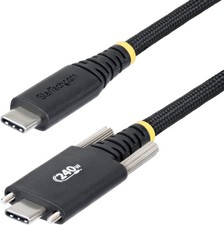 StarTech 10ft/3m USB-C charging cable with side locking screws 240W PD EPR NEW picture