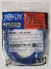 Tripp Lite N201-001-BL Cat6 RJ-45 Ethernet Snagless Patch Cable 10ft Blue M/M picture
