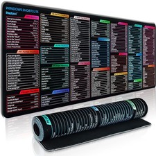 Windows PPT/PS/CDR/AI/PR/Word/Excel Shortcuts Sheet Mouse Pad, Large Gaming M... picture