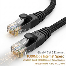 Cat 6 Ethernet RJ45 Cable Super Speed 40Gbps Patch LAN Network Gold Plated Lot picture