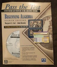 PASS THE TEST: Interactive CD-Rom For Beginning Algebra (Eighth Edition) - NEW  picture