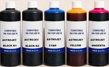 5 x PREMIUM COMPATIBLE BULK INK REFILL  FOR ASTROJET M1 PRINTER CYMK (5 LITERS) picture
