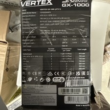 SEASONIC ELECTRONICS VERTEX GX-1000 1000W 80 PLUS GOLD POWER SUPPLY damaged box picture