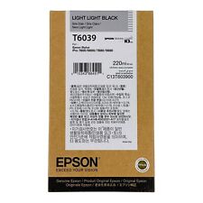 Genuine Epson T6039 Light Light Black Ink Stylus Pro 7800/9800/7880/9880 Exp9/23 picture