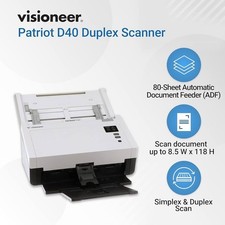 Visioneer Patriot D40 Duplex Scanner VA Gov Surplus Scuff Marks S/N 1B1UA21135 picture