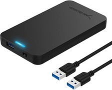 2.5 Inch SATA to USB 3.0 Tool Free External Hard Drive Enclosure [Optimized for picture
