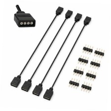 4 Pcs 12V 4-Pin Female to Female ARGB Extension Cable () 4 Pin picture