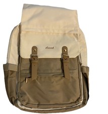 LOVEVOOK Laptop Backpack Purse for Women 15.6 Inch, Beige & Coffee  picture
