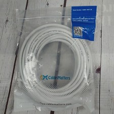 Cable Matters 160001-WHT-30 White Cat 6 UTP 24 AWG Ethernet Patch Cable 30 Feet picture