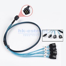 Internal HD Mini SAS SFF-8643 36pin to 4 x SATA 7pin Reverse Breakout Cable 80cm picture