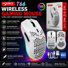 HXSJ T66 Wireless Gaming Mouse RGB Bluetooth 5.3 2.4G 3600 DPI Rechargeable picture