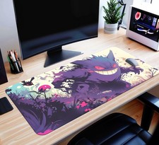 Gengar Desk Mat, Custom Pokemon Mouse Pad Large Gaming Mousepad N6985 picture