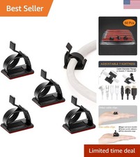 Mess-Free Cable Management - 50Pcs Adjustable Adhesive Clips for All Cables picture