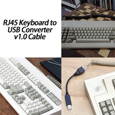 RJ45 Keyboard to USB Converter v1.0 Cable Fits IBM Model M Terminal Keyboards picture