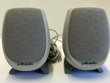 Polk Audio Desktop Computer Speakers HIPS Grey Used Tested Working picture