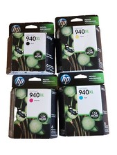 HP 940XL Tri- Color & Black Ink Cartridges Expired Cyan Yellow Magenta picture