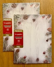 Lot of 2 Packs Christmas Printer Copy Paper Letterhead 8.5x11 Geographics 80 Pgs picture
