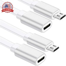 2 Pack 20FT Total Micro USB Extension Cables, Male to Female Extender Cor picture