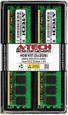 A-Tech 4GB 2x 2GB PC2-6400 Desktop DIMM DDR2 800 MHz Non-ECC Memory RAM 6400U 4G picture