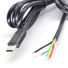 ELNONE 4FT USB C Male 6 Wire PD Fast Charge Data Cable 5A Blue,Green,White picture