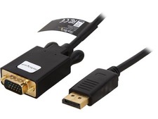 StarTech.com DP2VGAMM6B 6 ft. Black DisplayPort (20 pin) Latching to  VGA (15 picture