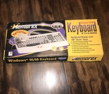 Memorex Windows 95/98 Computer Keyboard TS1000 Spillproof Design Quiet Keys NEW  picture