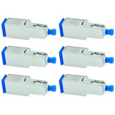 6 Pcs 7dB SC UPC Connector Fiber Optic Optical Single Mode Attenuator Metal Blue picture