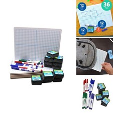 Flipside Products Dry Erase XY Axis Graph, Two Sided, Color Markers And picture