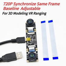 720P 3D Stereo Dual Lens USB Camera Module Synchronized Baseline Adjustable picture