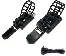 50pcs 2 Sizes Adjustable Adhesive Cable Ties Cable Clips Wire Strap Cord Clamp f picture