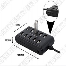1PC Black 10-in-1USB Hub High Speed Multiple Splitter Adapter Extension Cable picture