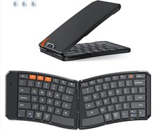 MEETION Ergonomic Foldable Bluetooth Keyboard, Split Compact Portable Keyboard f picture