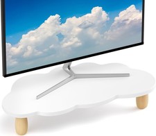 Monitor Stand Riser Cloud Shape Wood Computer Monitor Stand 16.5IN Monitor picture