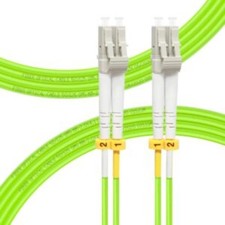 [2pcs]1M‑10M LC UPC to LC UPC Duplex OM5 50/125 Fiber Patch Cord LSZH LAN picture