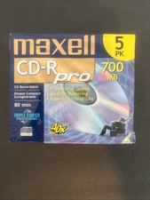 Maxwell CD-R Pro 700 MB 80 Minute CD Recordable - 5 Pack With Jewel Cases picture
