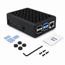 iUniker Aluminum Case for Raspberry Pi 4 Model B, Fanless Passive black picture