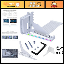 Vertical GPU Mounting Kit, 4 Slots, PCIe 5.0 Riser, White, PC Gaming Accessory picture